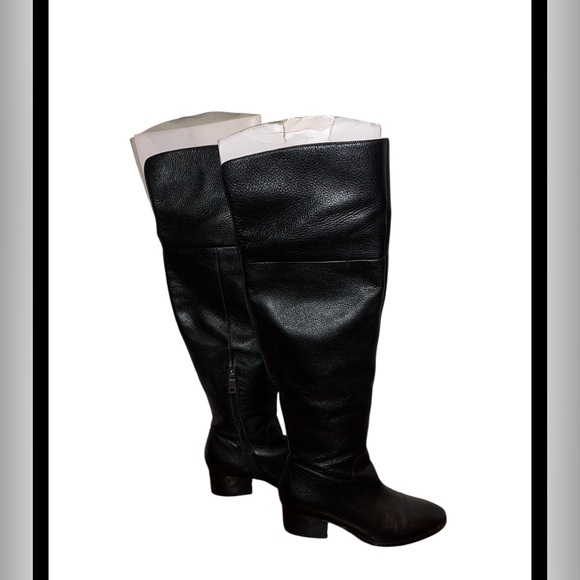 Ralph Lauren Dallyce Over The Knee Boots Women’s Size 10B Black Chic Bold Party - Picture 10 of 14
